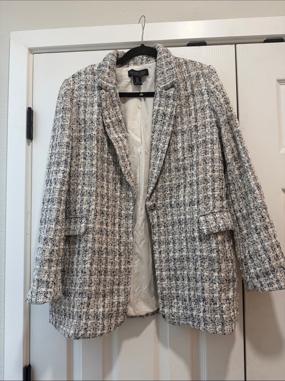 Rachel Zoe Tweed Blazer Size 8 - Picture 2 of 6